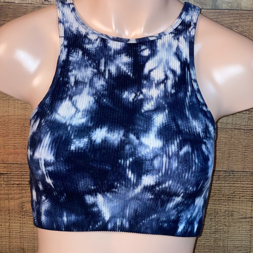 Cotton Candy ribbed sports bra